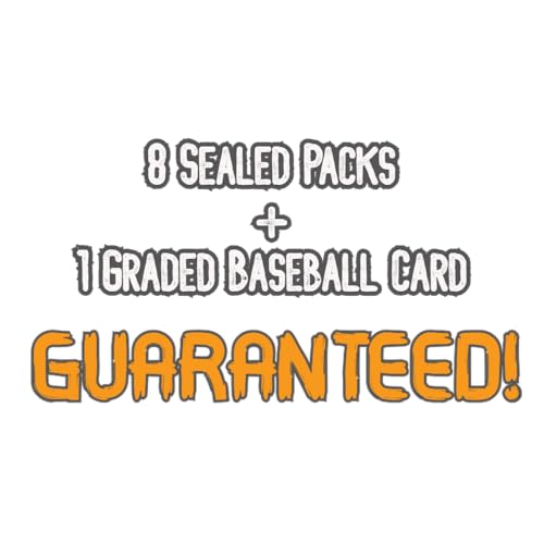 Baseball Card Gift Box Starter Set with Graded Card and 8 Sealed Packs Y172913