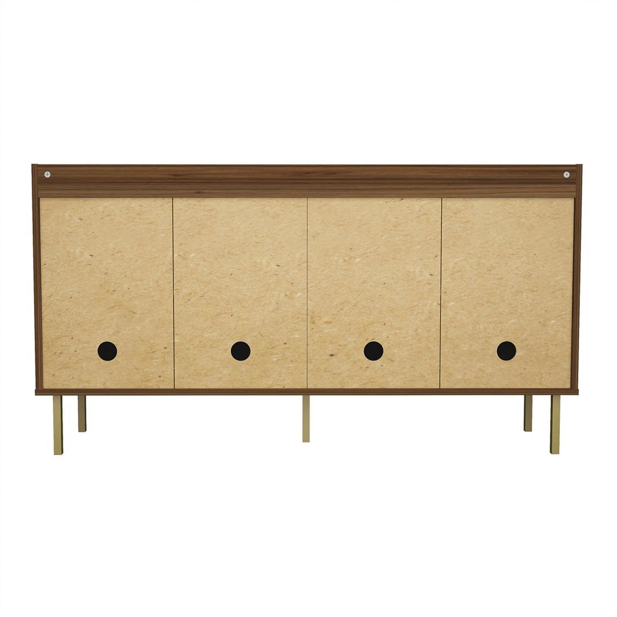 Brown Oak Engineered Wood Sideboard/Console Table O489602