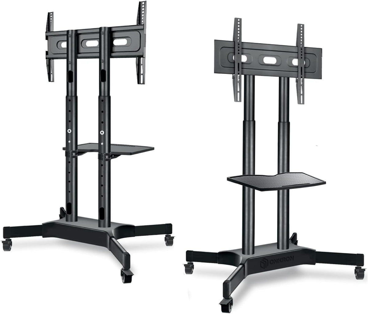 Mobile TV Stand for 40 to 65 Inch TV with Wheels Shelves V846952
