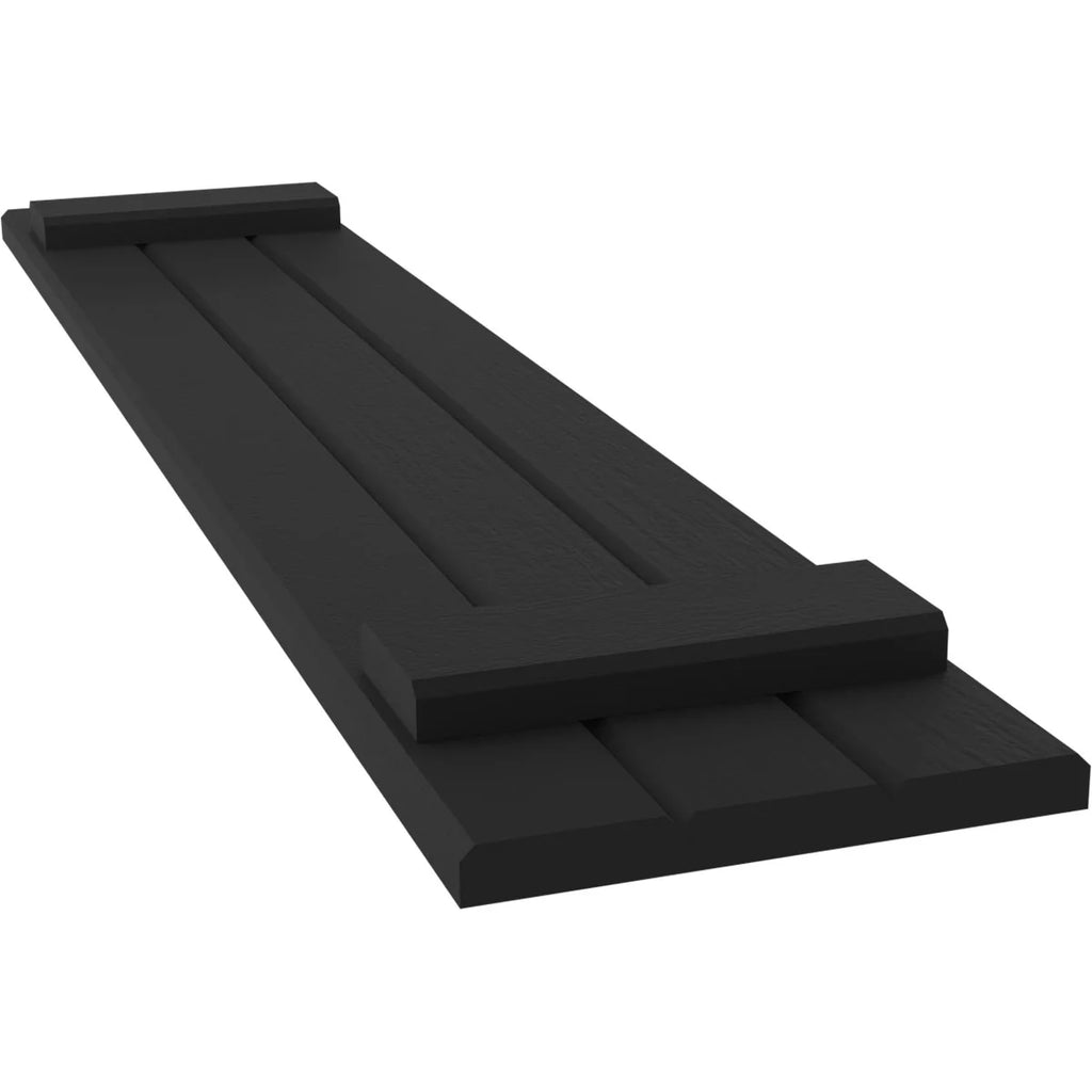 Black Real Wood Board-n-Batten Shutters S9532