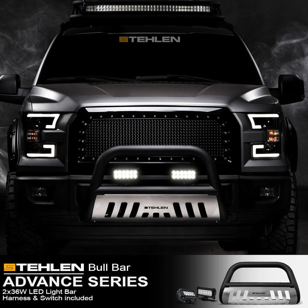 Polished Stainless Steel Bull Bar with LED Light Bars K801