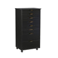 Black 8 Drawer Wood Rolling Storage Cart P932143