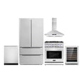 30 Gas Range, Wall Mount Range Hood, Dishwasher, Refrigerator with Ice Maker and Wine Cooler Q68896