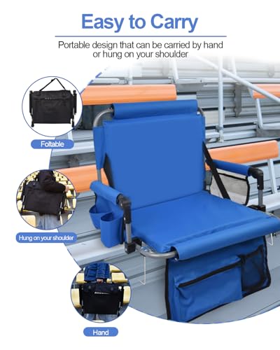 Stadium Seat with Back Support and Cup Holders K393172
