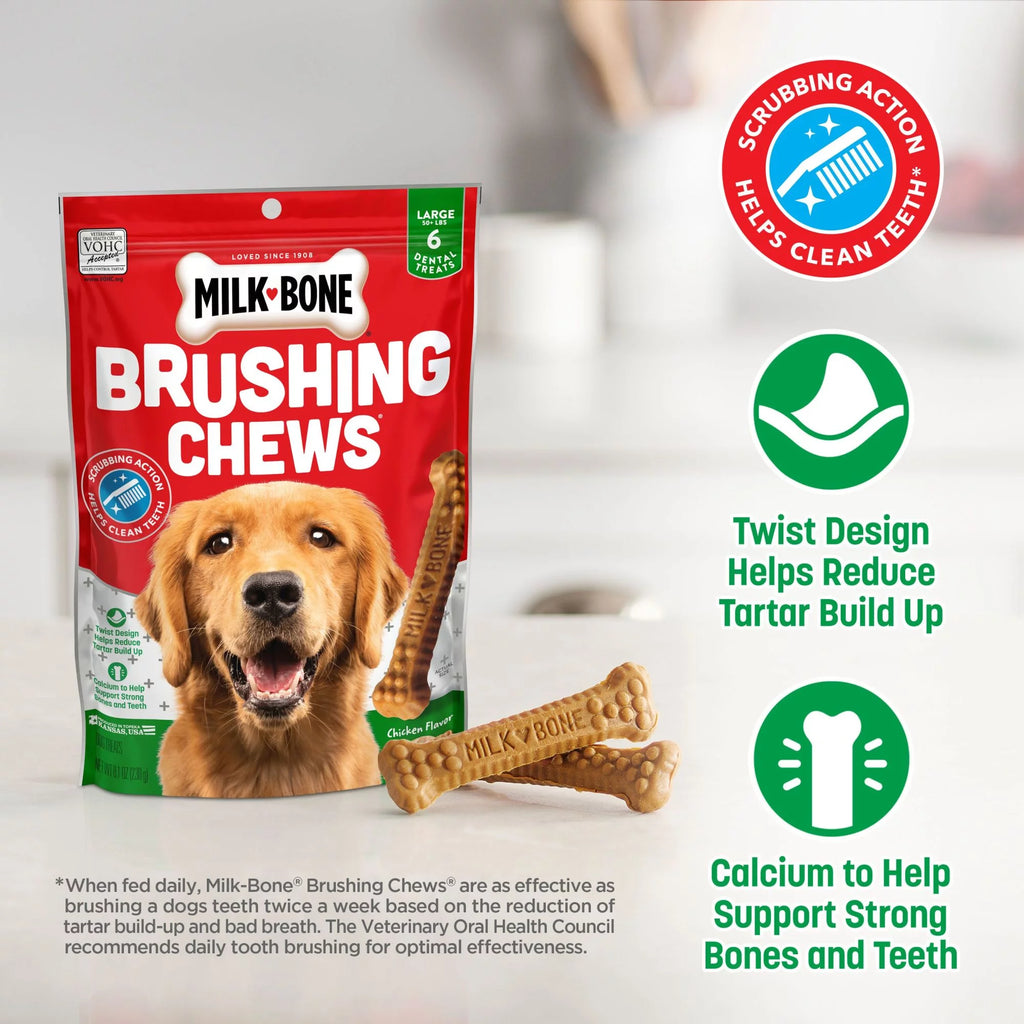 Daily Dental Dog Treats, Large, 24.2 oz, 18 Bones T57631