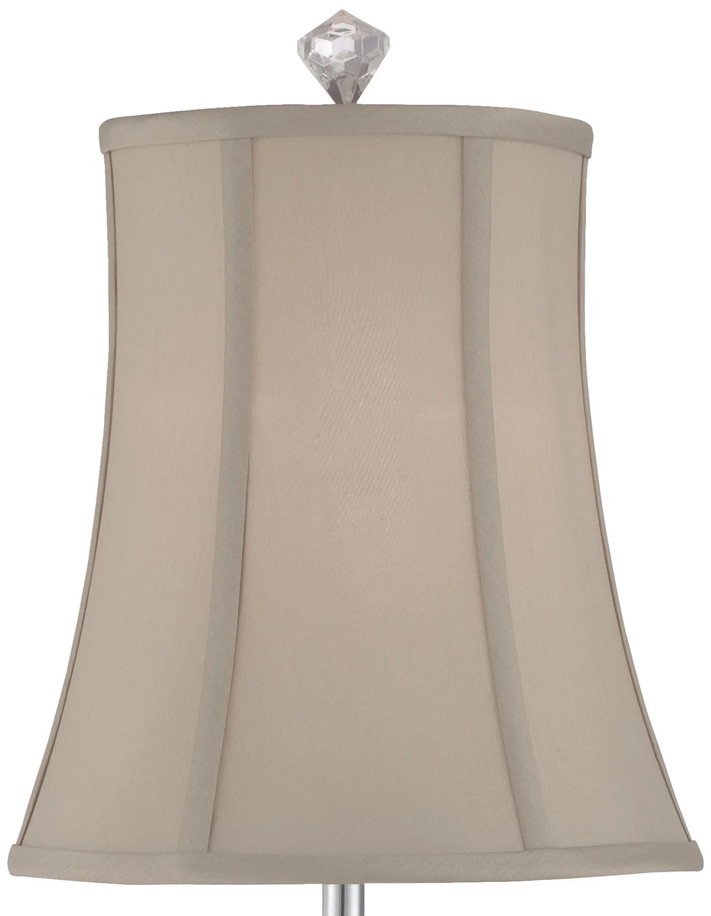 Traditional Buffet Table Lamp 32" Tall Clear Crystal Taupe Bell Shade C75242