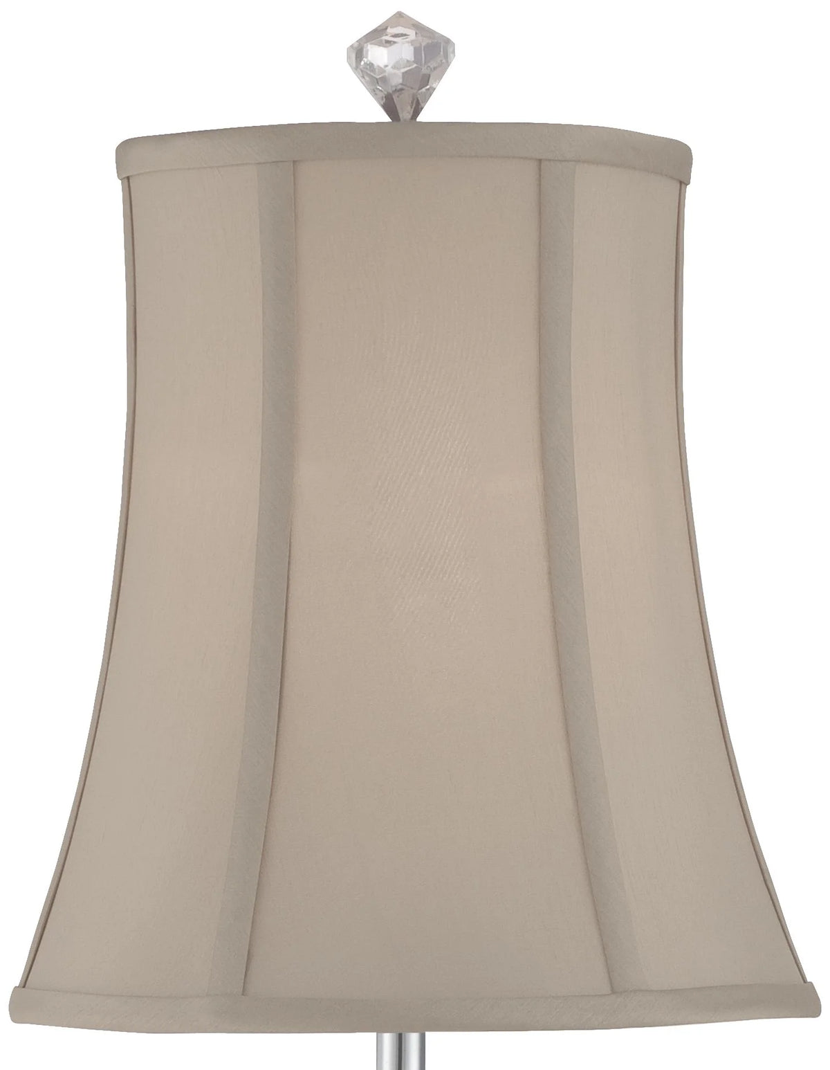 Traditional Buffet Table Lamp 32" Tall Clear Crystal Taupe Bell Shade C75242