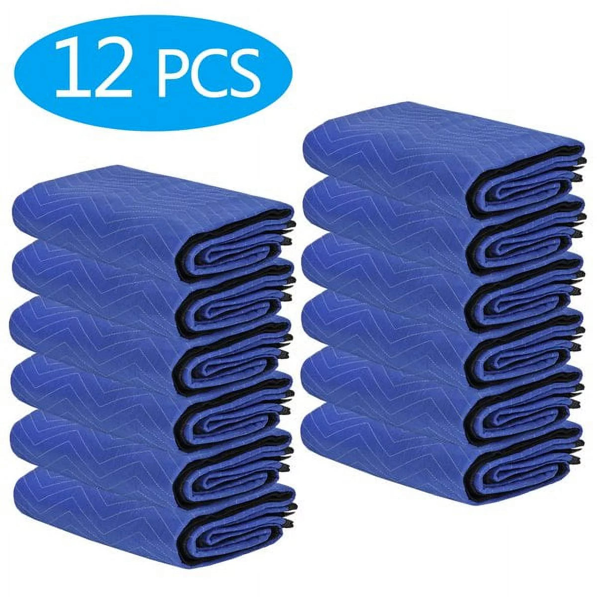80" x 72" 12 Pack Polyester Moving Blankets F186