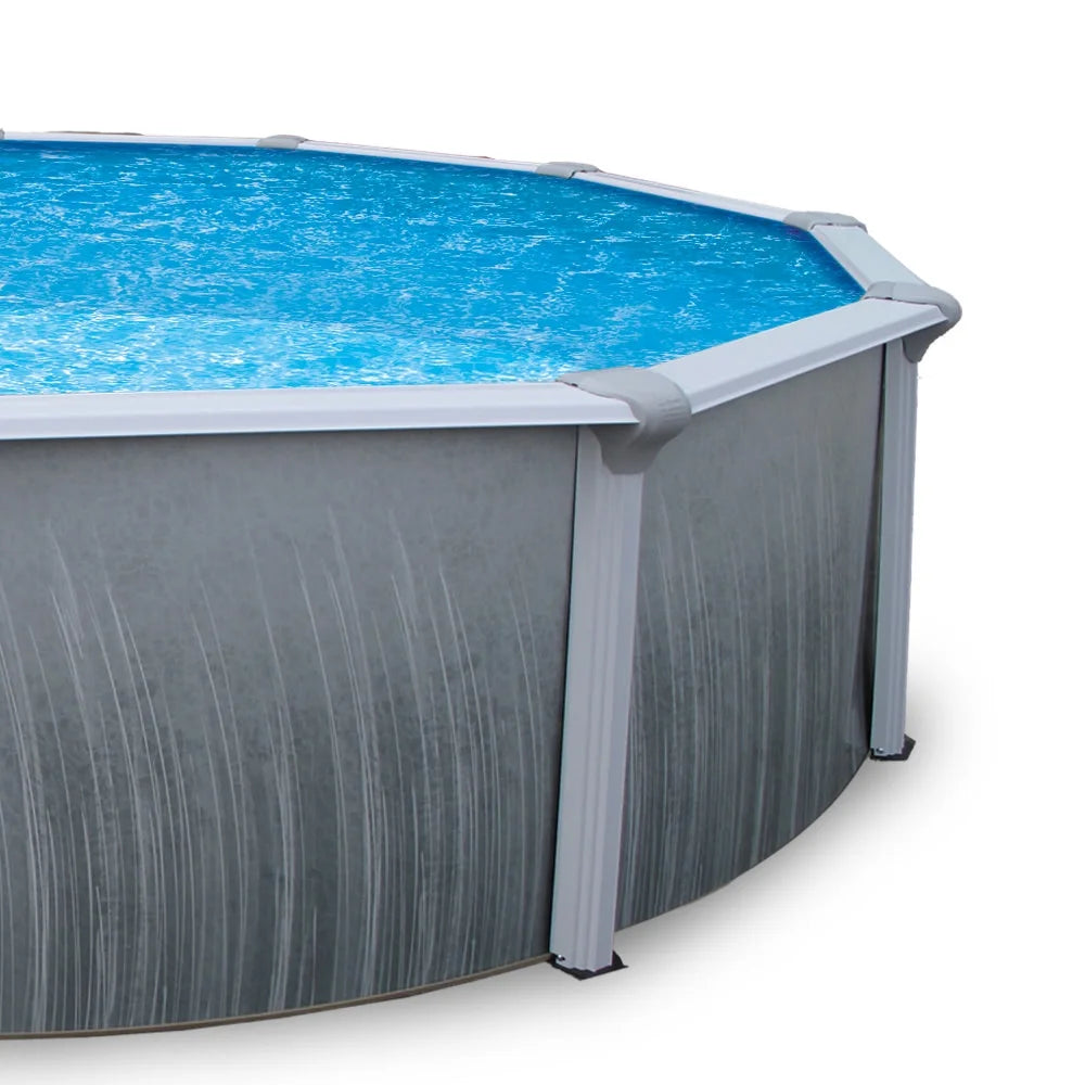 12-ft x 24-ft Oval 52-in Deep Metal Wall Swimming Pool L366