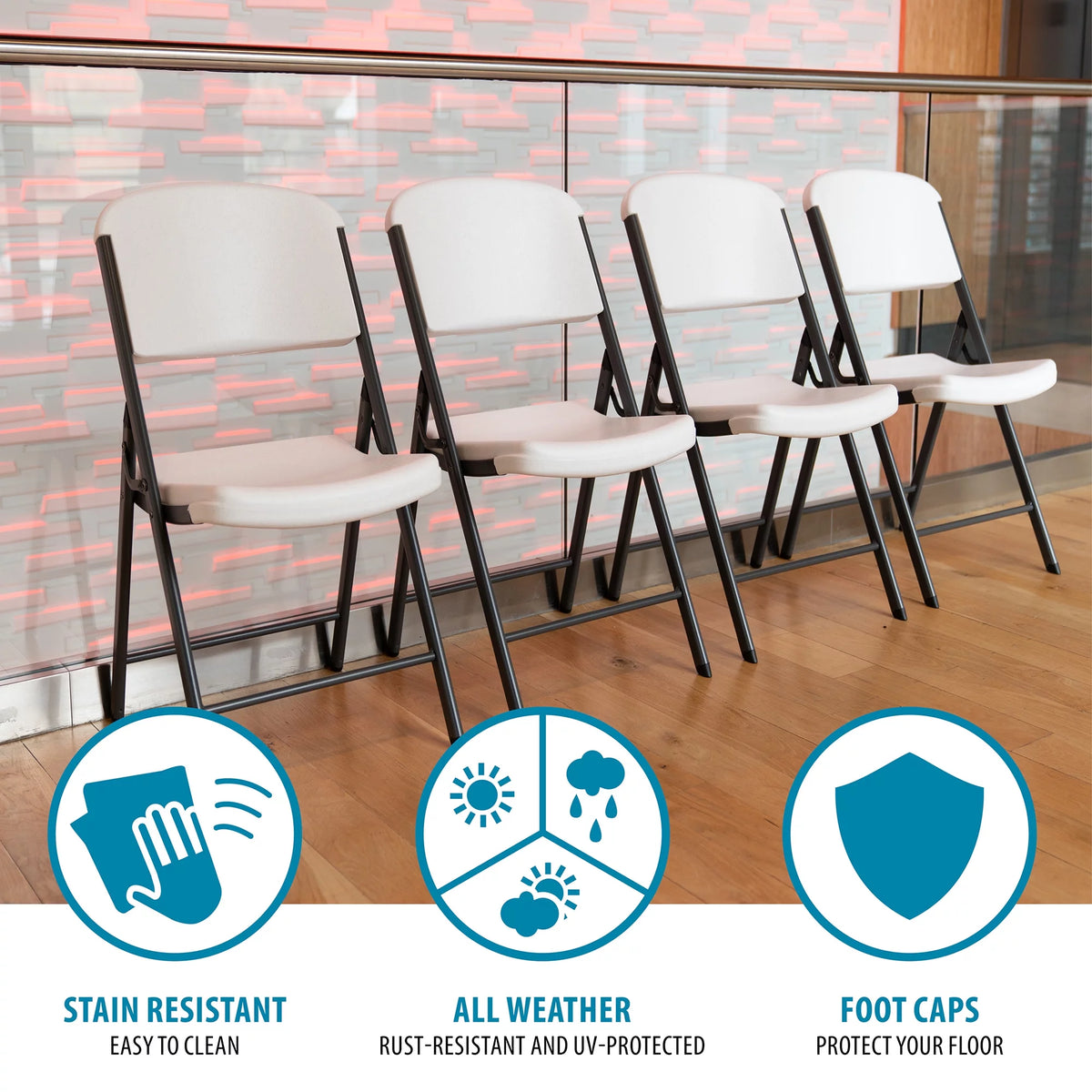 Almond Folding Chair 4 Pack I6598