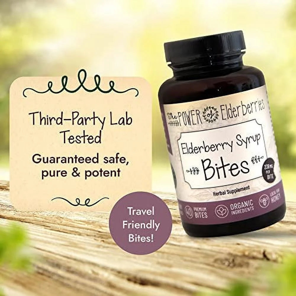 Vegetarian Elderberry Syrup Bites 40 Count N1075