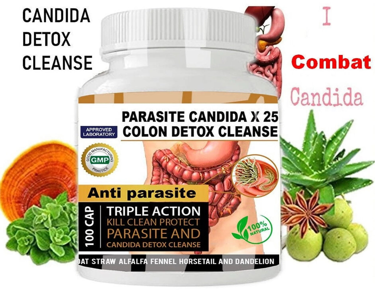 Candida Cleanse Capsules with Herbs Enzymes 100 capsule W37905