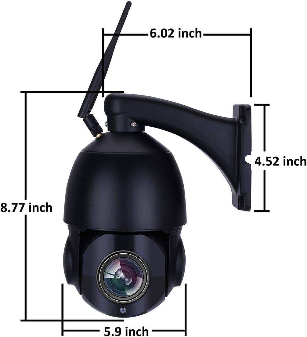 Outdoor 5MP Wireless WiFi PTZ Security Camera M640