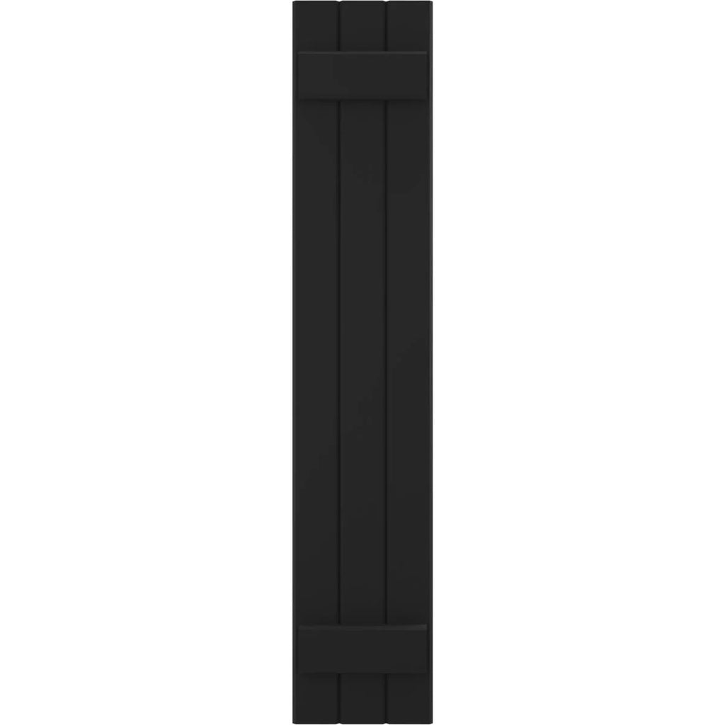 Black Real Wood Board-n-Batten Shutters S9532