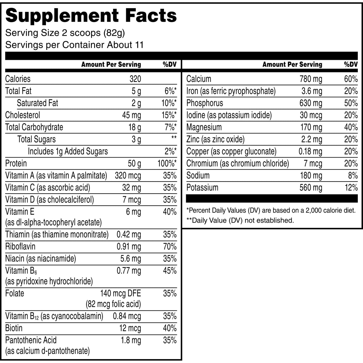 Vanilla Protein Powder 2 Pound L36411