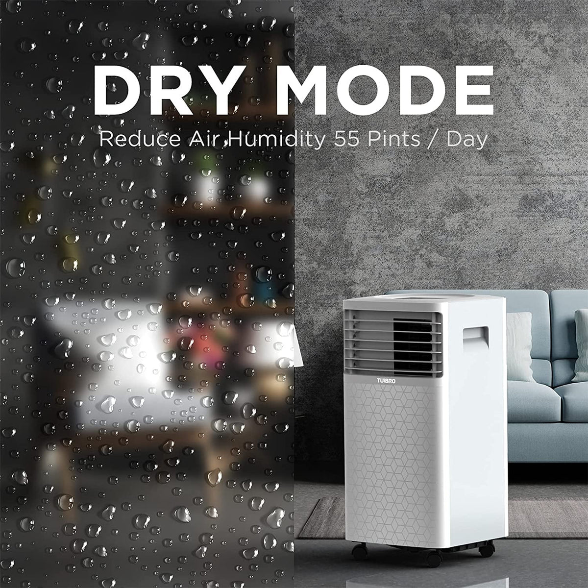 8,000 BTU Portable Air Conditioner, Dehumidifier and Fan T465