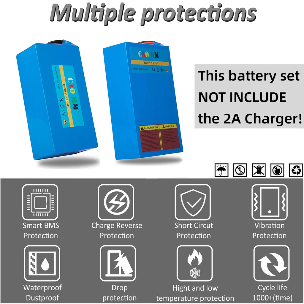 48V 10Ah Lithium Battery for Electric Bike Scooter N3371