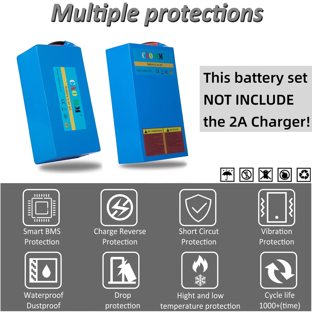 48V 10Ah Lithium Battery for Electric Bike Scooter N3371