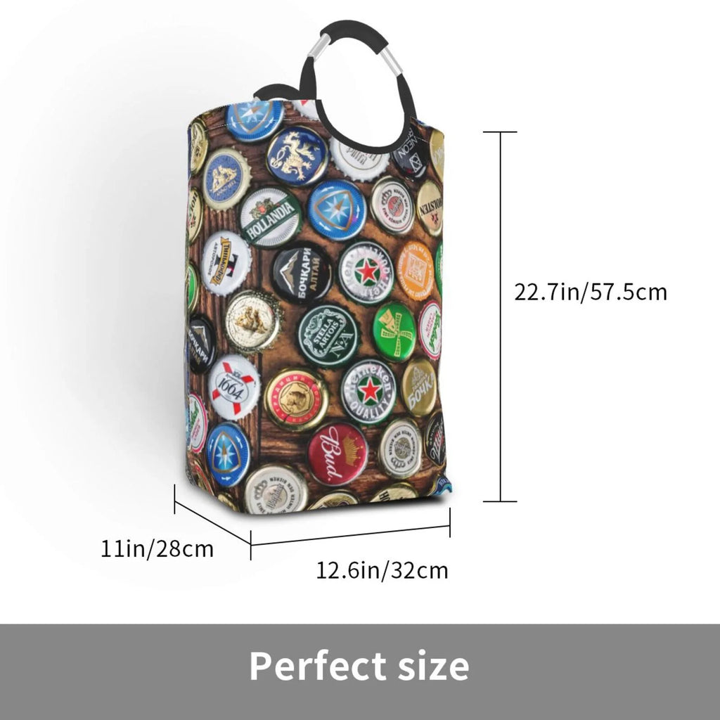 Large Canvas Fabric Collapsible Laundry Hamper E2620