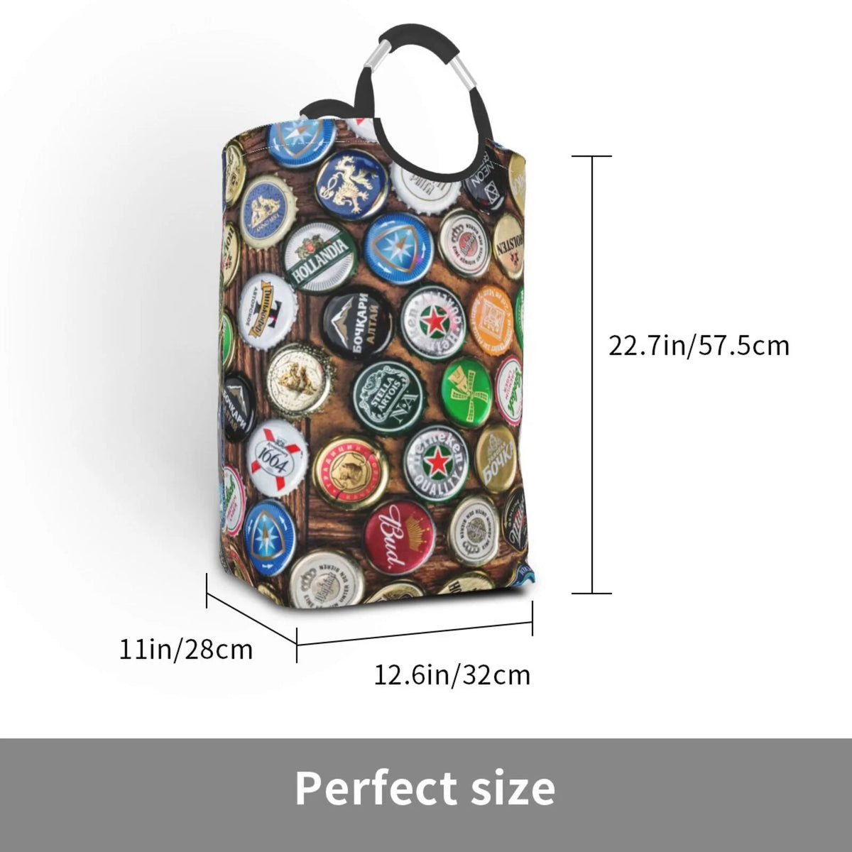 Large Canvas Fabric Collapsible Laundry Hamper E2620