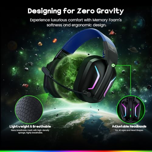 2.4GHz Wireless Gaming Headset with ENC Noise Canceling Microphone D194609