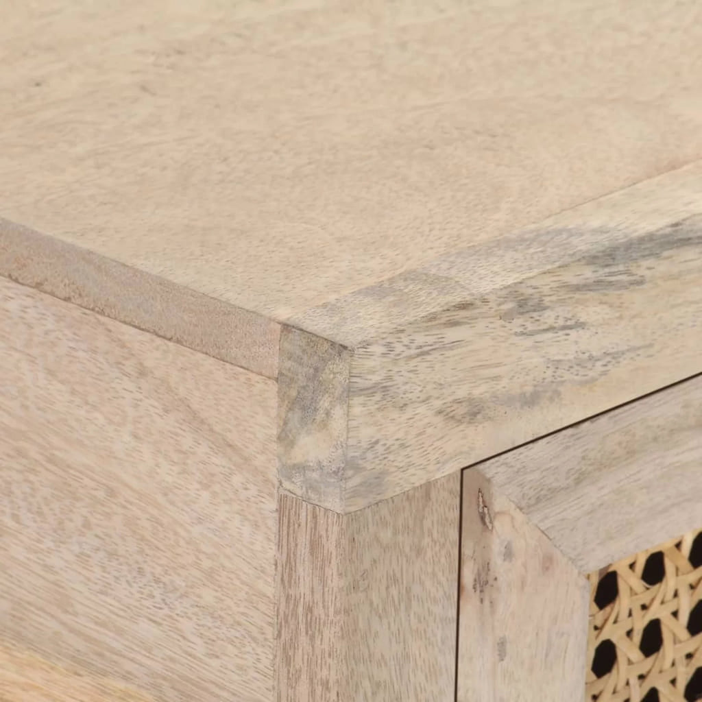 Console Table Solid Mango Wood and Natural Cane M79671