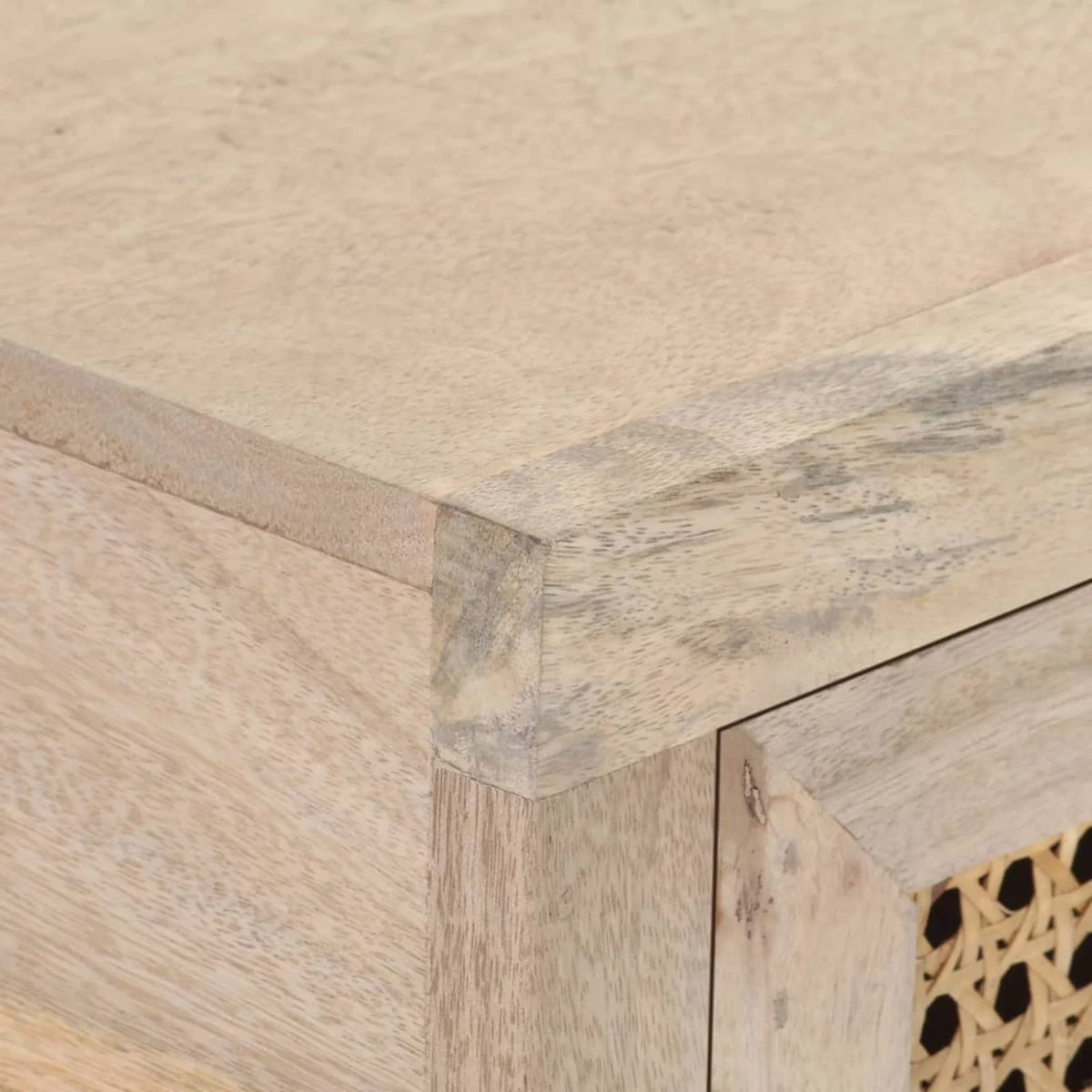 Console Table Solid Mango Wood and Natural Cane M79671