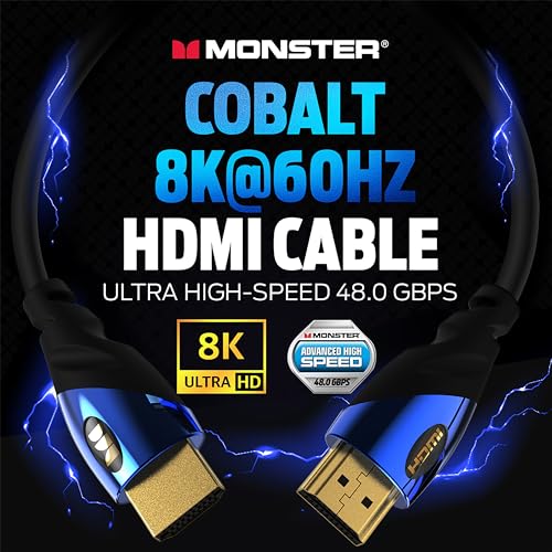 8K HDMI Cable with 24K Gold Contacts, 48 Gbps, 12 FT T7631