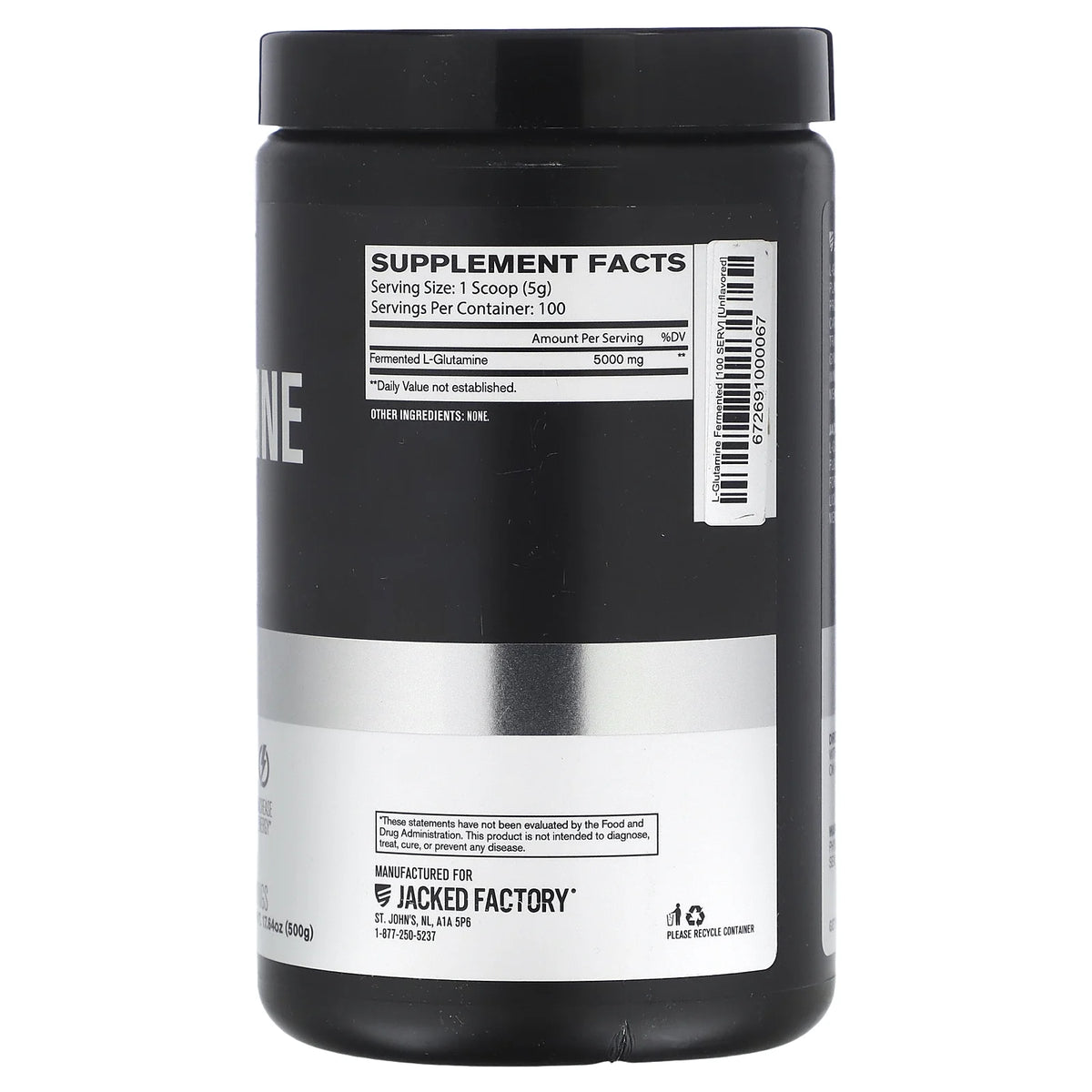 L-Glutamine Fermented Unflavored 17.64 oz E1518