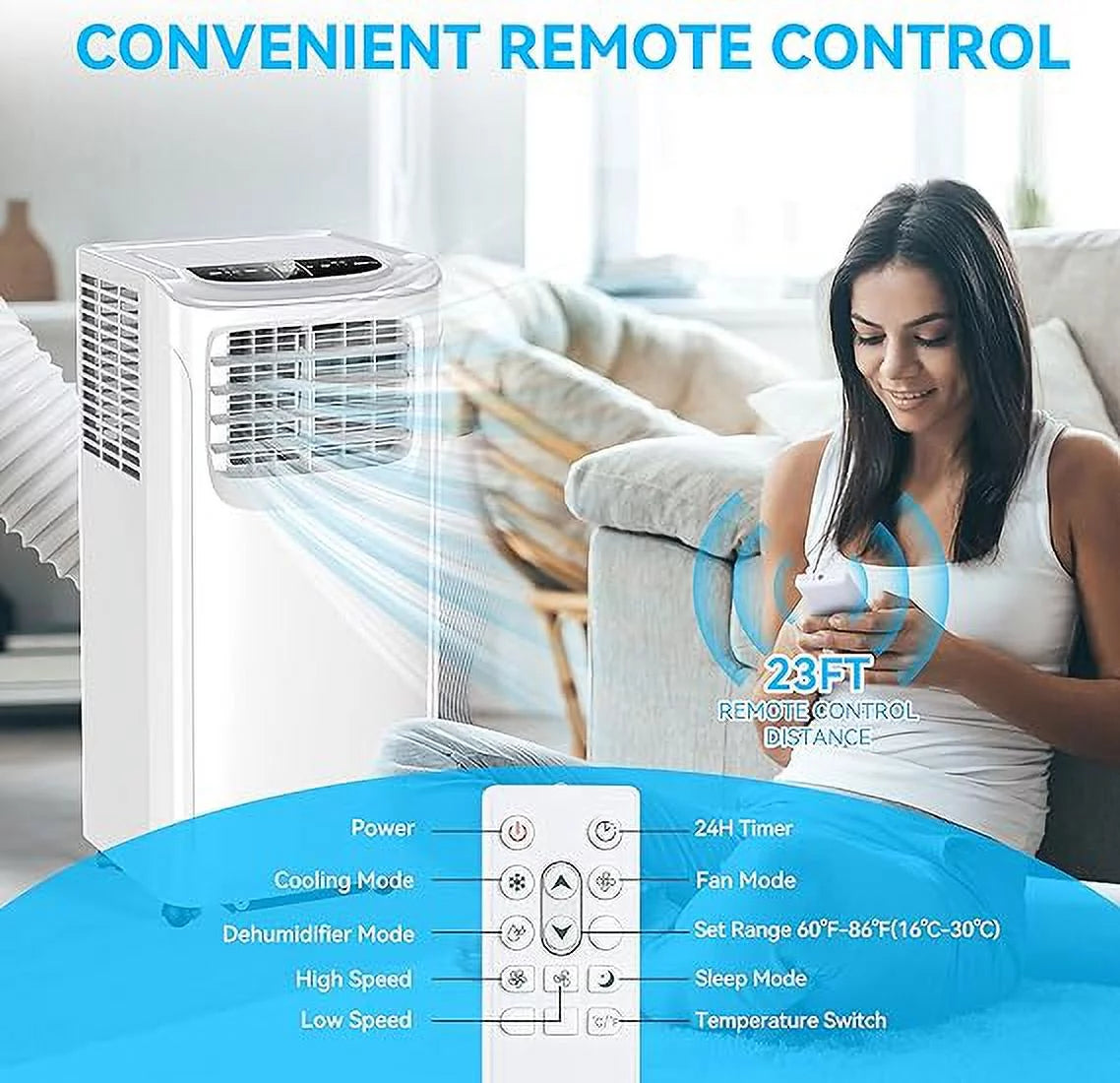 Portable Air Conditioners 8500 BTU White F9106