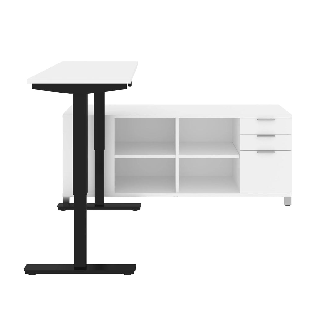 White L Shape Adjustable Table W427302