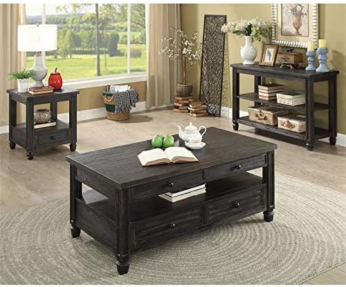 Antique Black Wood Sofa Table W99899