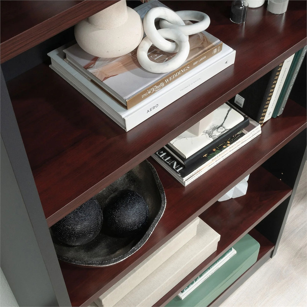 Classic Cherry 5-Shelf Engineered Wood Bookcase T60547