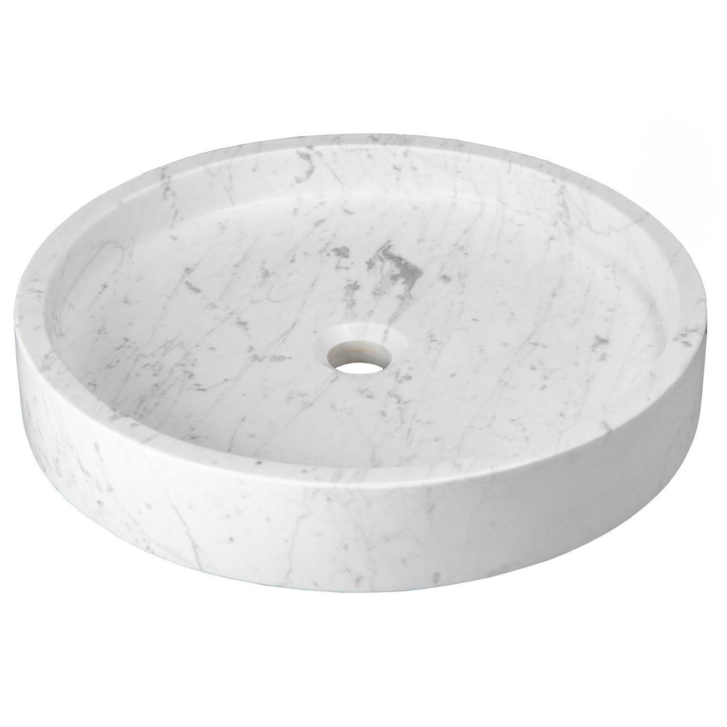 Round Carrara Marble Sink G105716