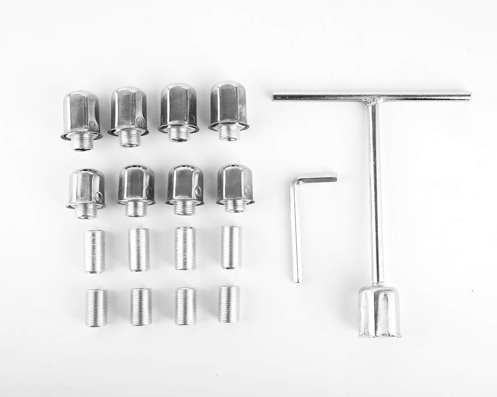 16 Polished Stainless Steel 8 Lug Dually Wheel Simulators B4841