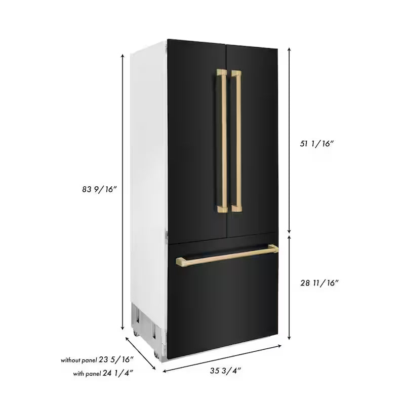 36 in. 3-Door French Door Refrigerator with Ice & Water Dispenser A331528