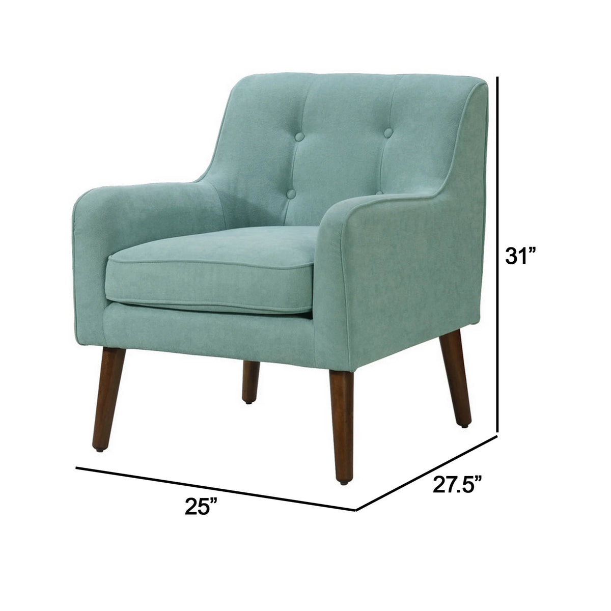 Teal Fabric Button Tufted Accent Chair H9769