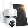 Solar Security Camera Outdoor PTZ Wireless 1080P Battery Solar Powered IP66 Waterproof I43975