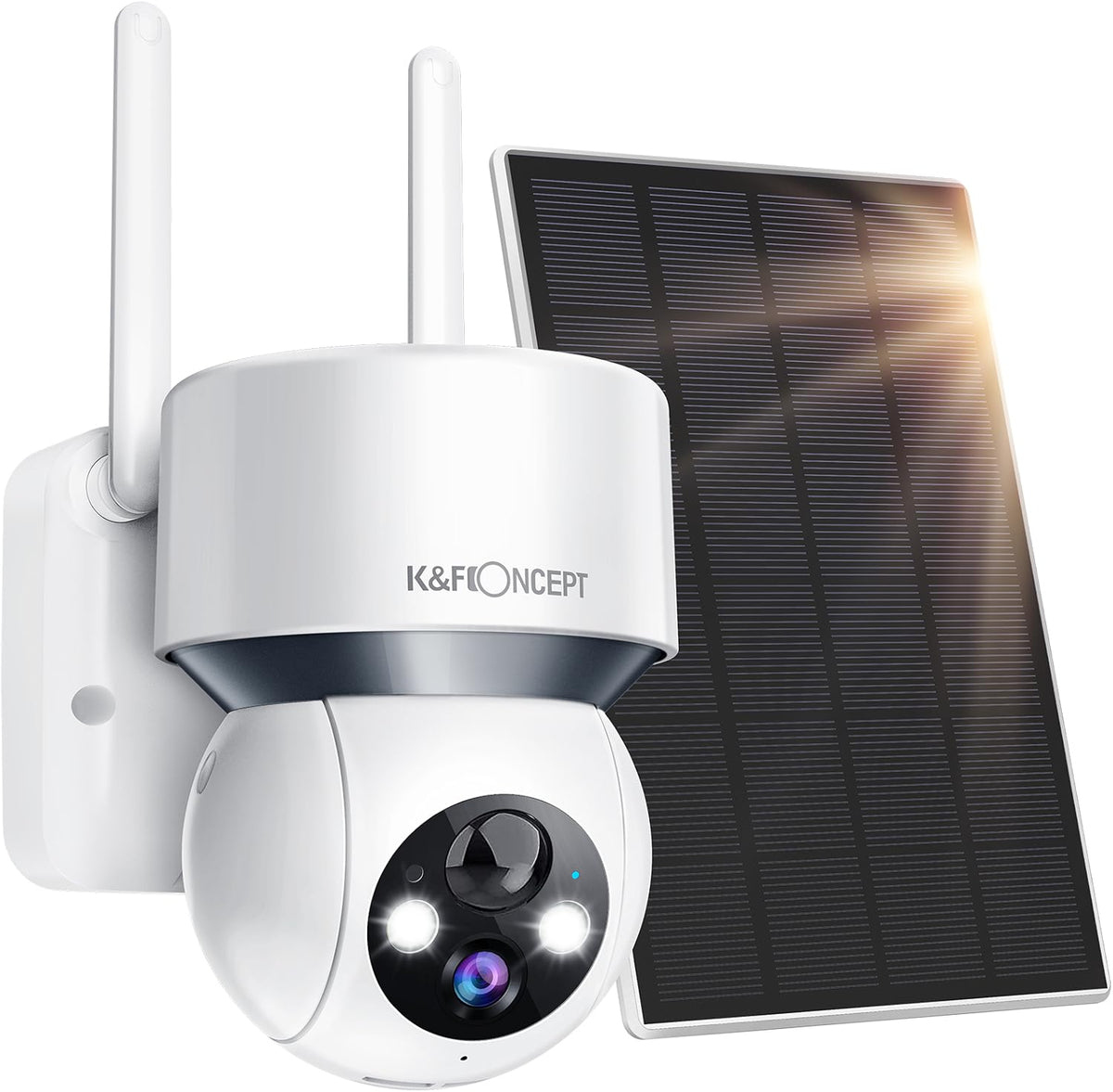 Solar Security Camera Outdoor PTZ Wireless 1080P Battery Solar Powered IP66 Waterproof I43975