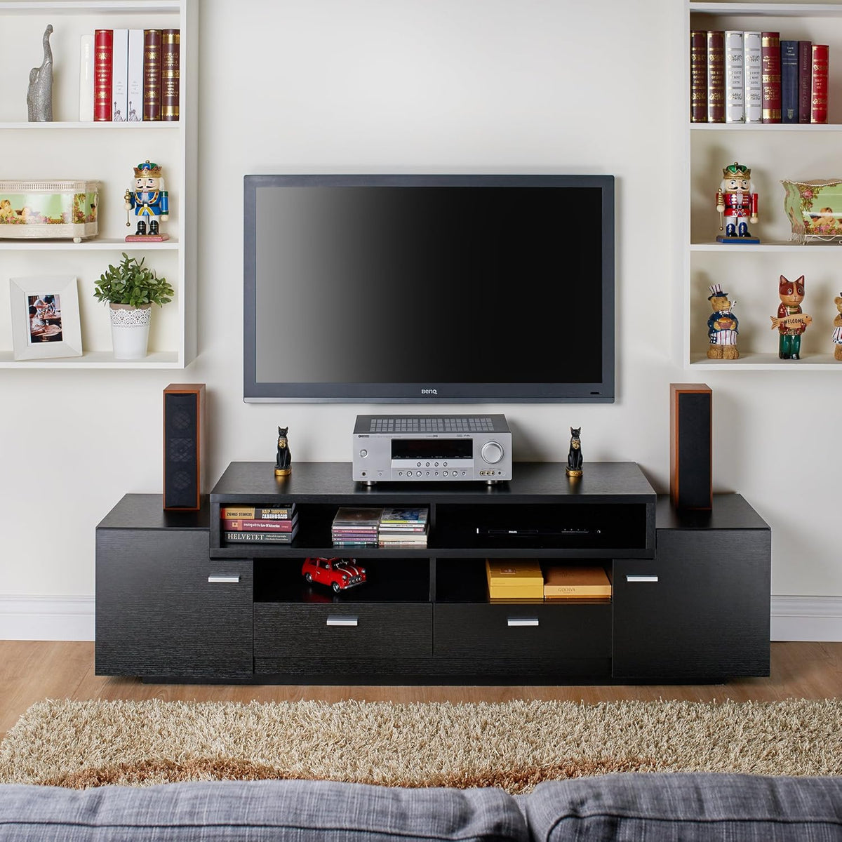 Black Multi-Shelves TV Stand T66866