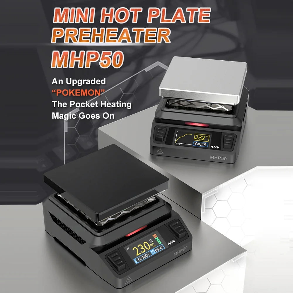 50*50mm Constant Temperature Heating Platform with LCD Display T4800