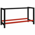 Work Bench Frame Metal Black and Red A7806