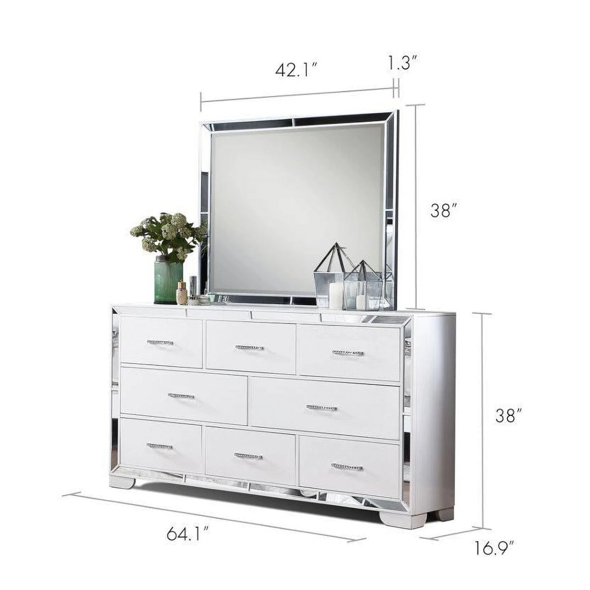 King Bedroom Set with LED Lights N874