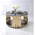 Round Glass Top Coffee Table E5901