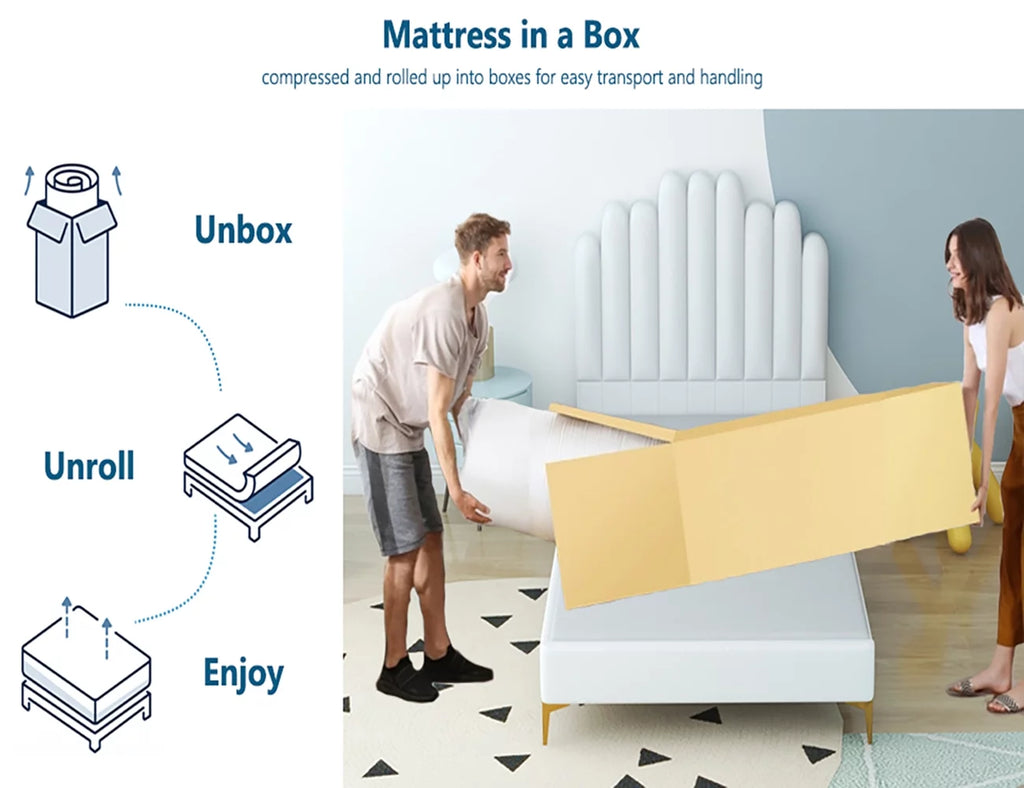 6 Memory Foam Mattress with Graphene Fabric Cover O246780