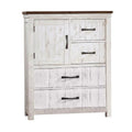 White Brown 4 Drawer Plank Design Chest N35926