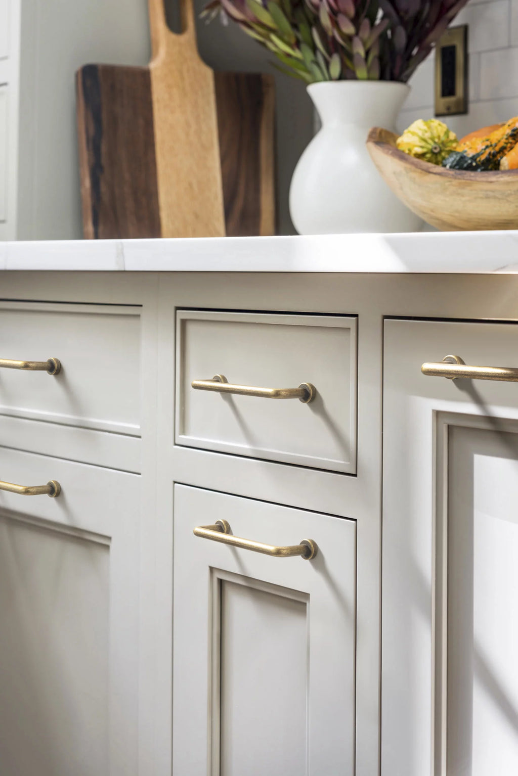 6 Pack 5'' Hole Center Brass Cabinet Handles M9511