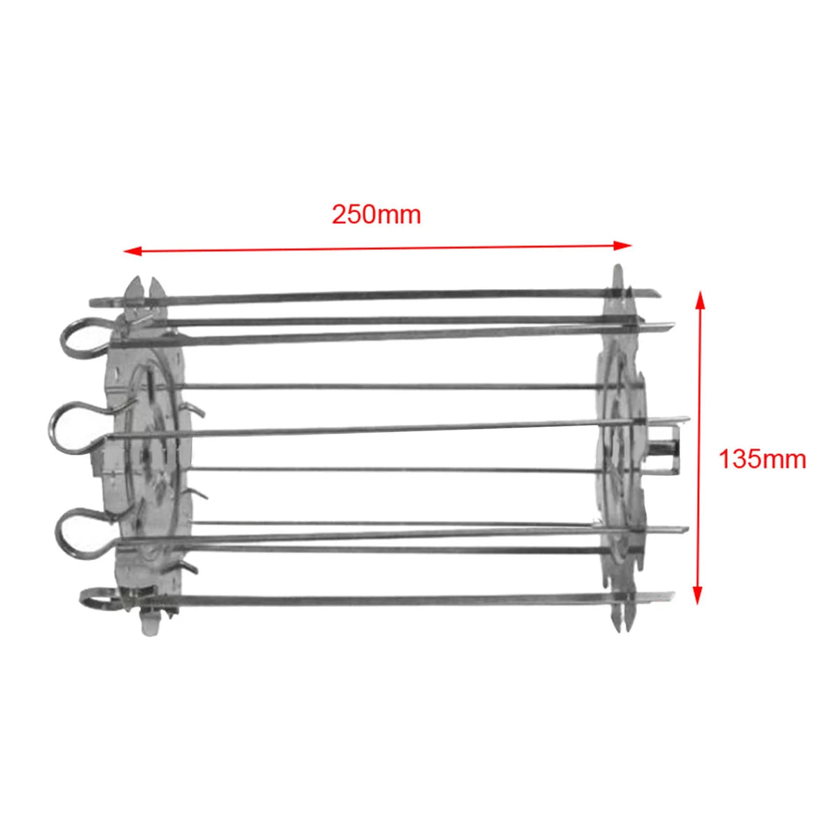 250mm Stainless Steel BBQ Kebab Skewer Machine R977