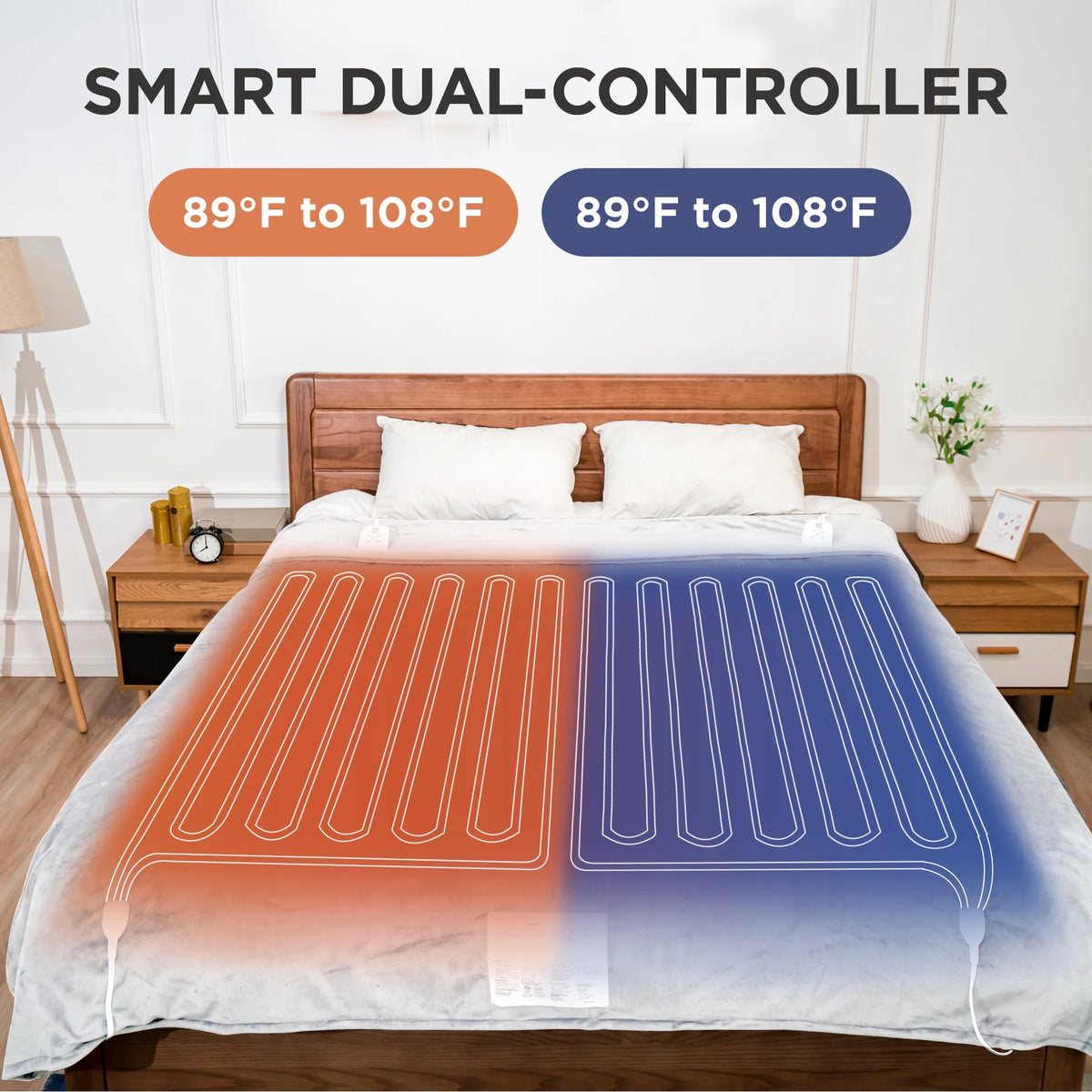 King Size Dual Control Washable Heated Blanket U836293