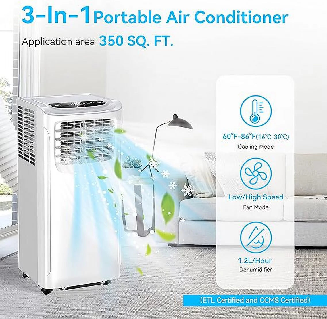 Portable Air Conditioners 8500 BTU White F9106